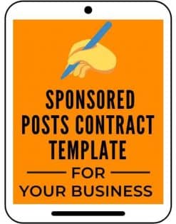 Sponsored Posts Contract Template from A Self Guru