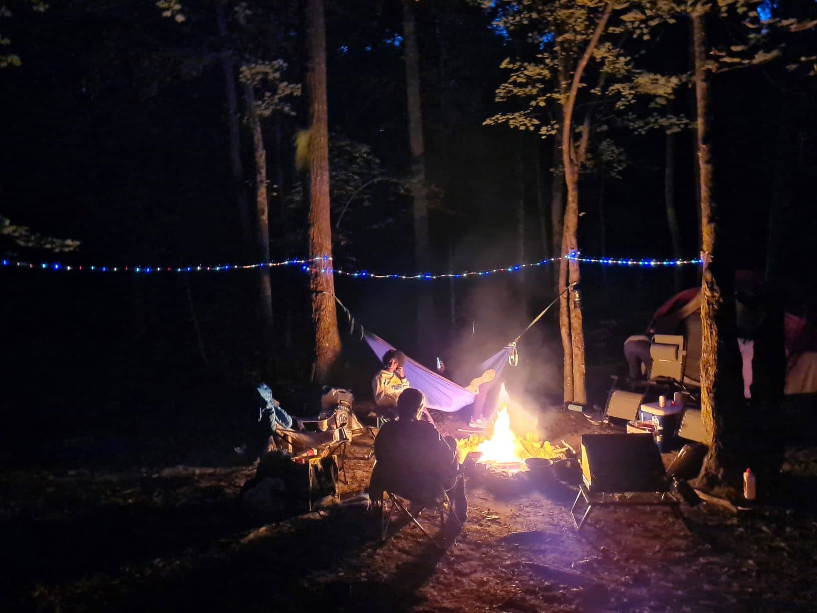 Twinkle lights camping in Tennesee