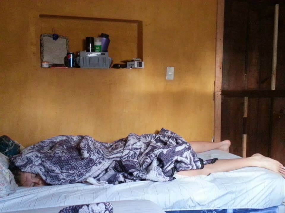sleeping 14 hours after hiking acatenango volcano